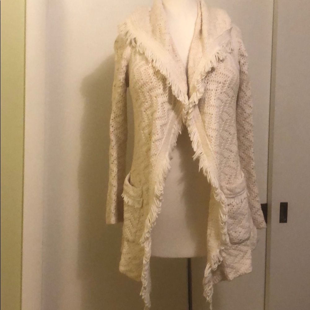 Angel of the North Crochet Fringe Sweater Cardigan